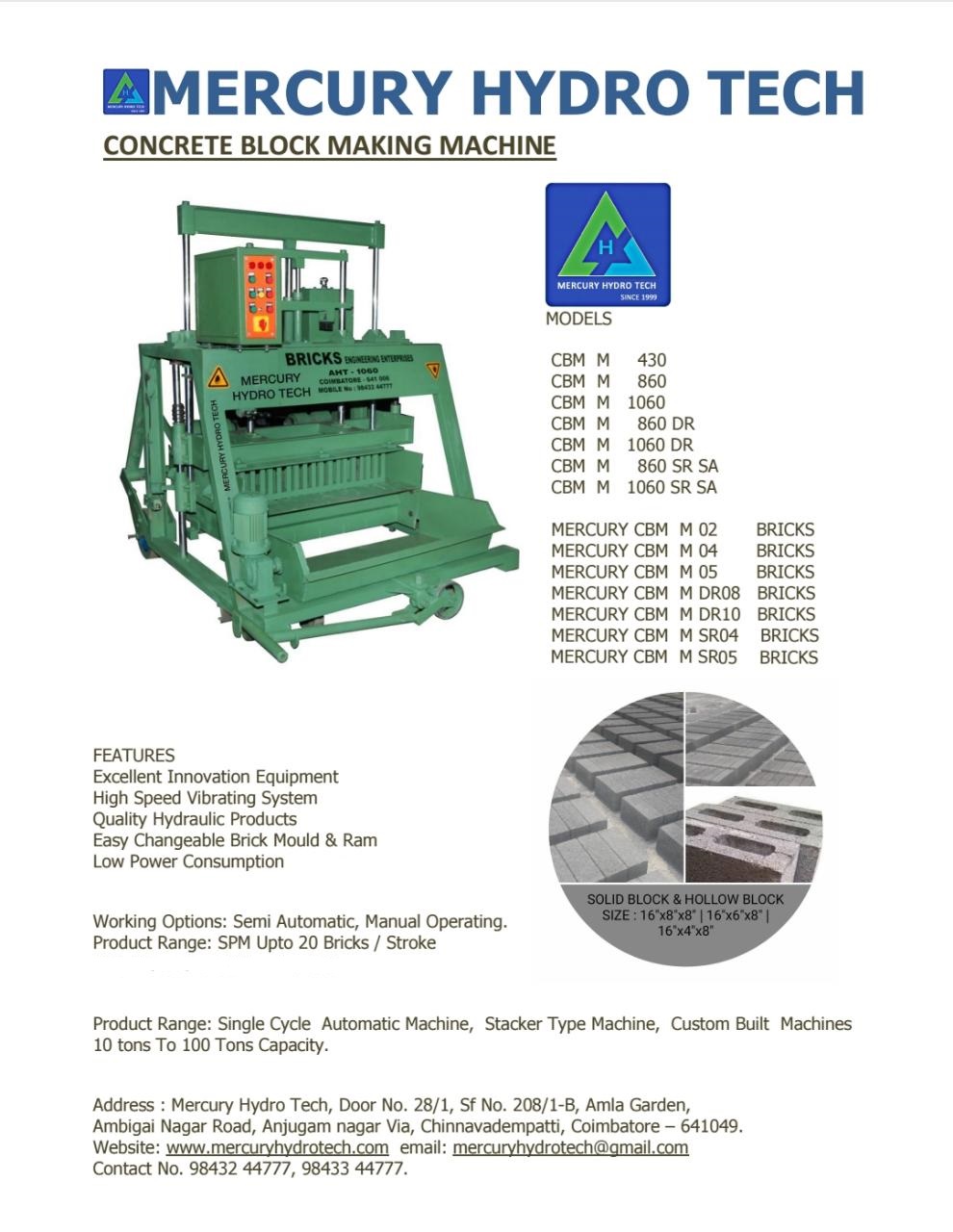 Hollow & Solid Block Machine